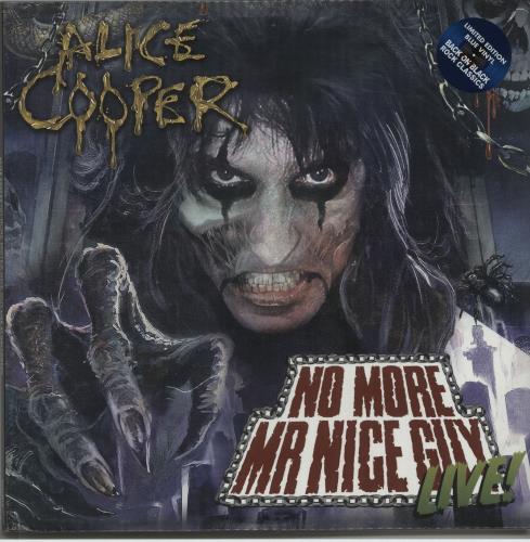 Alice Cooper No More Mr. Nice Guy Live! - Blue Vinyl + Sealed 2-LP vinyl record set (Double LP Album) UK COO2LNO648636