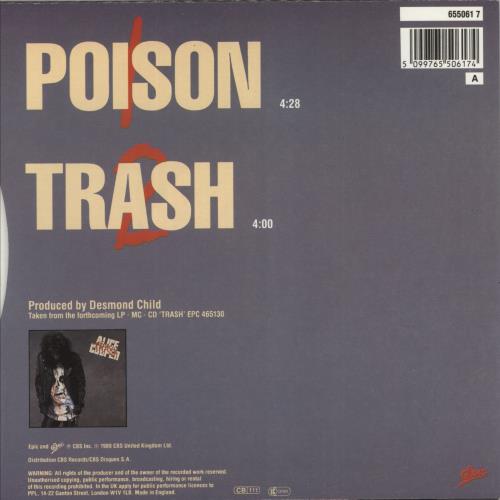Alice Cooper Poison 7" vinyl single (7 inch record / 45) UK COO07PO106898
