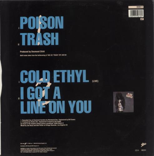 Alice Cooper Poison 12" vinyl single (12 inch record / Maxi-single) UK COO12PO58012