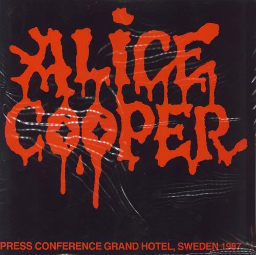Alice Cooper Press Conference Sweden 1987 - Green Snakeskin Vinyl vinyl LP album (LP record) UK COOLPPR828242