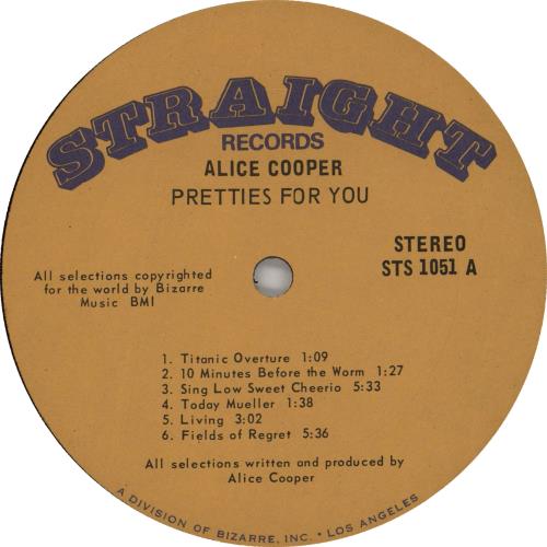 Alice Cooper Pretties For You - 1st vinyl LP album (LP record) US COOLPPR575700