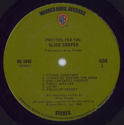 Alice Cooper Pretties For You - Censored sticker vinyl LP album (LP record) US COOLPPR748071