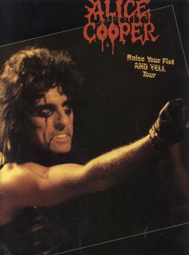 Alice Cooper Raise Your Fist And Yell Tour tour programme UK COOTRRA114886