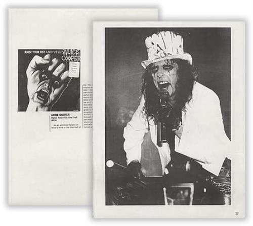 Alice Cooper Raise Your Fist And Yell media press pack US COOPPRA401513