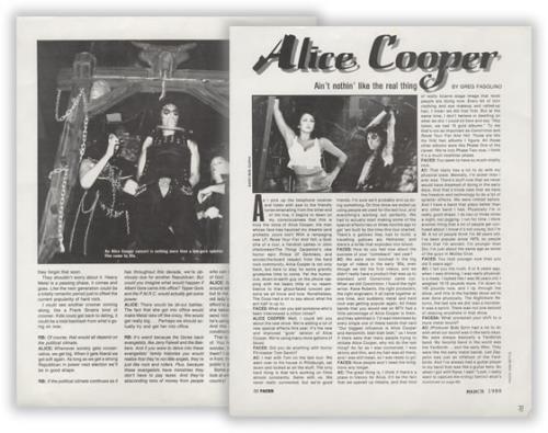 Alice Cooper Raise Your Fist And Yell media press pack US COOPPRA401513