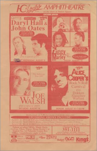 Alice Cooper Rock N Roll Carnival handbill US COOHBRO401803