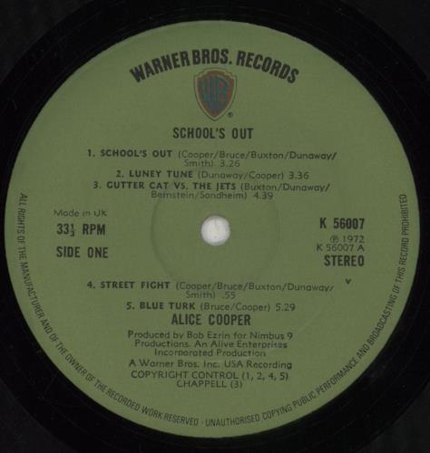 Alice Cooper School's Out - EX vinyl LP album (LP record) UK COOLPSC582610