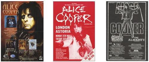 Alice Cooper Set Of 4 Flyers handbill US COOHBSE401804