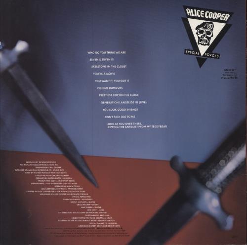 Alice Cooper Special Forces vinyl LP album (LP record) German COOLPSP786606