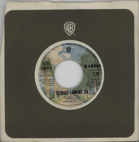 Alice Cooper Teenage Lament '74 7" vinyl single (7 inch record / 45) UK COO07TE670655