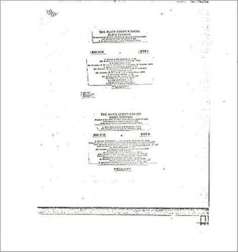 Alice Cooper The Alice Cooper Show vinyl LP album (LP record) US COOLPTH299351