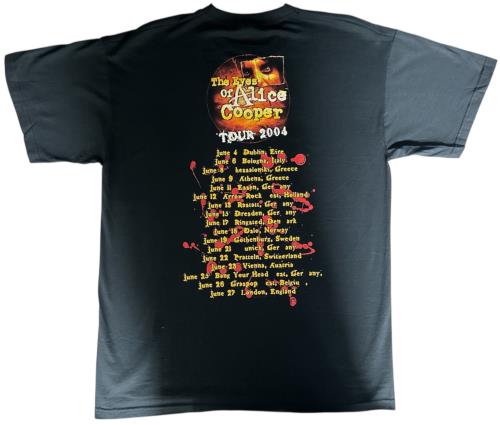Alice Cooper The Eyes Of Alice Cooper Tour 2004 t-shirt UK COOTSTH879433