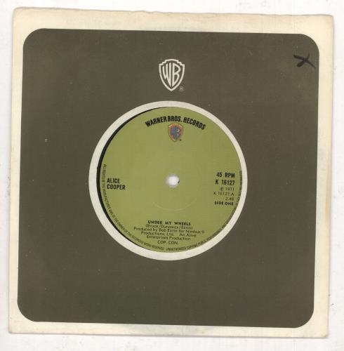 Alice Cooper Under My Wheels - Solid 7" vinyl single (7 inch record / 45) US COO07UN738647