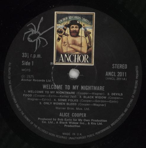 Alice Cooper Welcome To My Nightmare - Laminated - VG vinyl LP album (LP record) UK COOLPWE863322