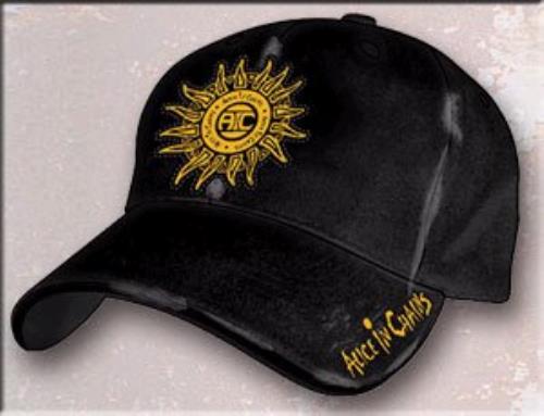 Alice In Chains Black Distressed Flex Cap hat UK AICHABL394697