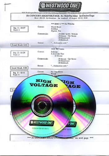 Alice In Chains In Concert: High Voltage 2 CD album set (Double CD) US AIC2CIN304250