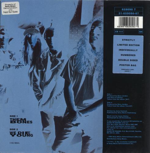Alice In Chains Them Bones - Poster p/s 7" vinyl single (7 inch record / 45) UK AIC07TH775250