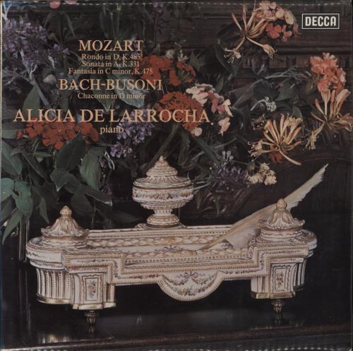 Alicia De Larrocha Rondo In D, K.485 / Sonata In A, K.331 / Fantasia In C Minor, K.475 / Chaconne In D Minor vinyl LP album (LP record) UK H1ILPRO853874