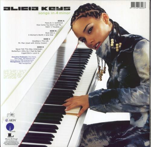 Alicia Keys Songs In A Minor - EX 2-LP vinyl record set (Double LP Album) UK AKY2LSO804697