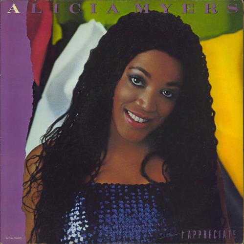 Alicia Myers I Appreciate vinyl LP album (LP record) US A7MLPIA777317