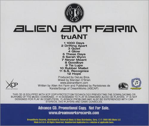 Alien Ant Farm truANT CD-R acetate US AAFCRTR253134