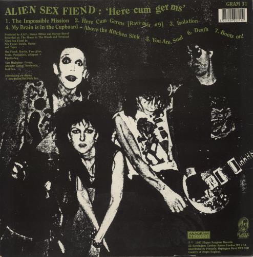 Alien Sex Fiend Here Cum Germs vinyl LP album (LP record) UK ASFLPHE367407