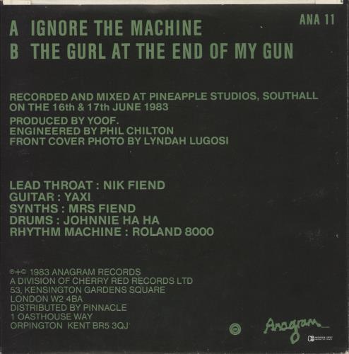 Alien Sex Fiend Ignore The Machine 7" vinyl single (7 inch record / 45) UK ASF07IG378358