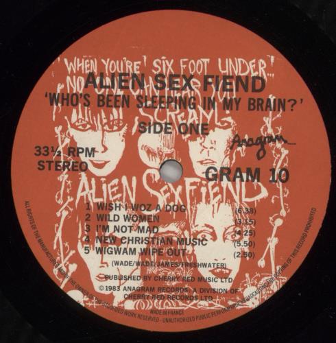 Alien Sex Fiend Who's Been Sleeping In My Brain vinyl LP album (LP record) UK ASFLPWH280197