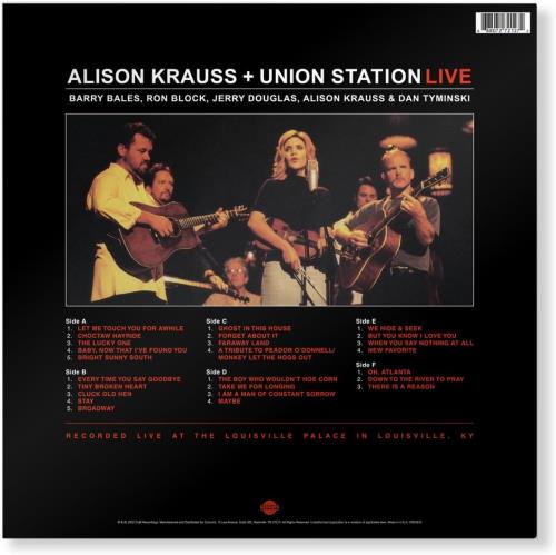 Alison Krauss Live - 180 Gram Vinyl Edition - Sealed 3-LP vinyl record set (Triple LP Album) US AKR3LLI879458
