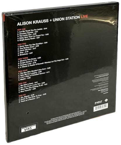 Alison Krauss Live 3-LP vinyl record set (Triple LP Album) US AKR3LLI382054