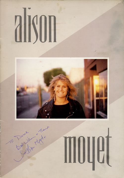 Alison Moyet 1986-7 World Tour - Autographed tour programme UK MOYTRWO555476