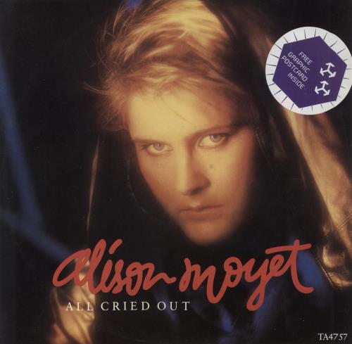 Alison Moyet All Cried Out + Graphic Postcard 12" vinyl single (12 inch record / Maxi-single) UK MOY12AL52115