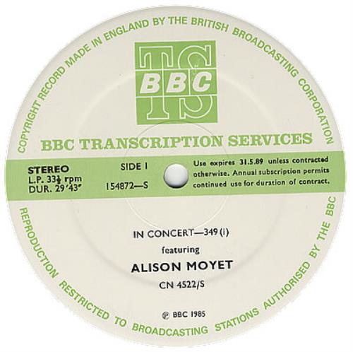 Alison Moyet In Concert vinyl LP album (LP record) UK MOYLPIN229772