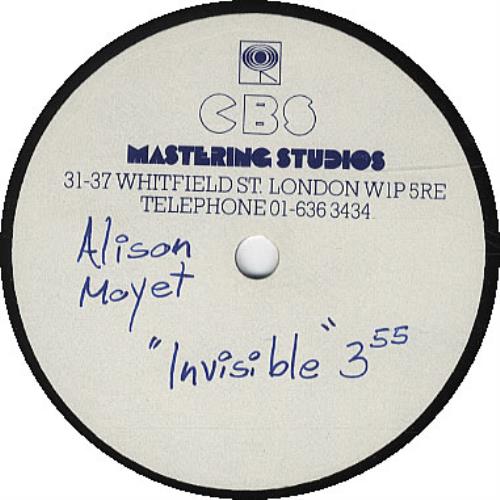 Alison Moyet Invisible 7" vinyl single (7 inch record / 45) UK MOY07IN326256