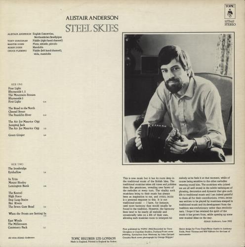 Alistair Anderson Steel Skies vinyl LP album (LP record) UK AXJLPST657298