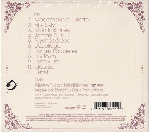 Alizee Psychedelices - Sealed 2-disc CD/DVD set French LZE2DPS420940