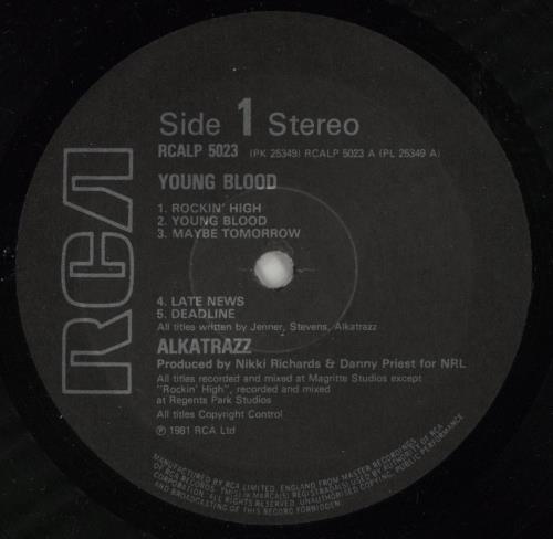 Alkatrazz Young Blood vinyl LP album (LP record) UK AZ5LPYO871098