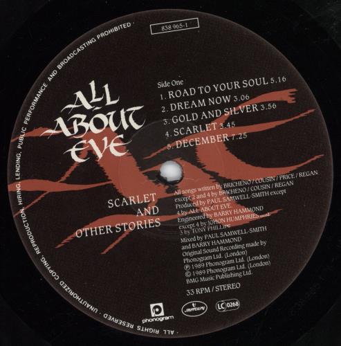 All About Eve Scarlet And Other Stories vinyl LP album (LP record) UK AAELPSC366655