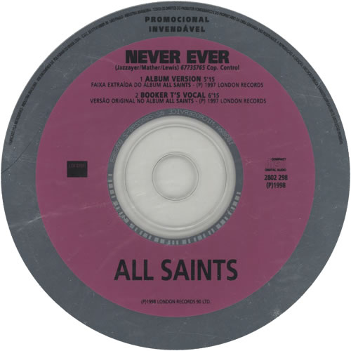 All Saints Never Ever CD single (CD5 / 5") Brazilian ASAC5NE153852