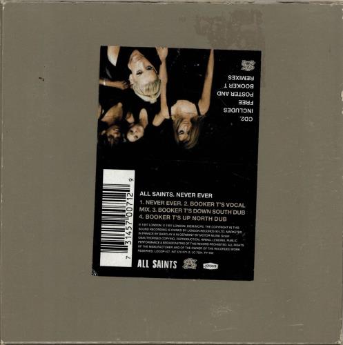 All Saints Never Ever CD single (CD5 / 5") UK ASAC5NE269144