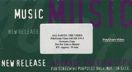 All Saints The Video video (VHS or PAL or NTSC) US ASAVITH158045