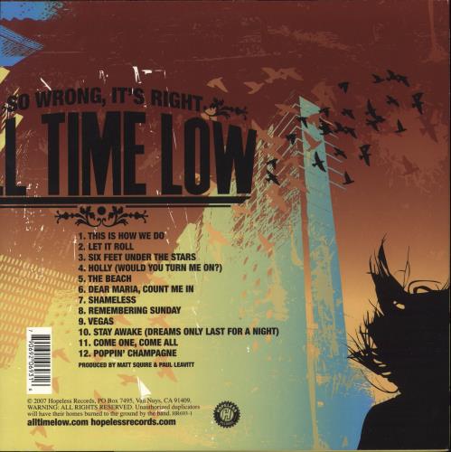 All Time Low So Wrong, It's Right - Orange W/ White Splatter Vinyl vinyl LP album (LP record) US G8LLPSO873226