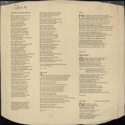 Allan Taylor The Lady vinyl LP album (LP record) UK 6ATLPTH712441