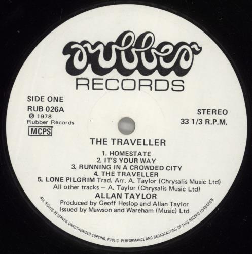 Allan Taylor The Traveller vinyl LP album (LP record) UK 6ATLPTH609867