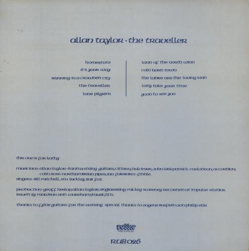 Allan Taylor The Traveller vinyl LP album (LP record) UK 6ATLPTH609867