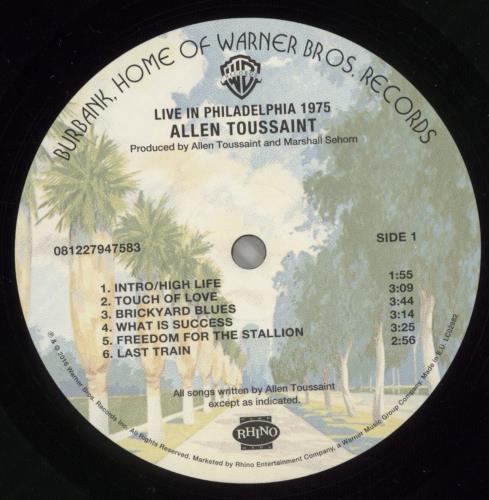 Allen Toussaint Live In Philadelphia 1975 - RSD16 vinyl LP album (LP record) UK AT5LPLI874044