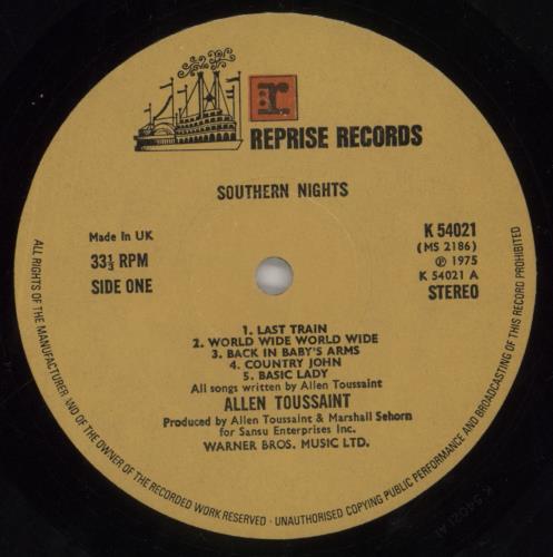 Allen Toussaint Southern Nights - EX vinyl LP album (LP record) UK AT5LPSO858456