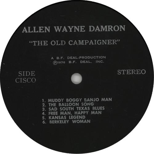 Allen Wayne Damron The Old Campaigner vinyl LP album (LP record) US I3MLPTH666797