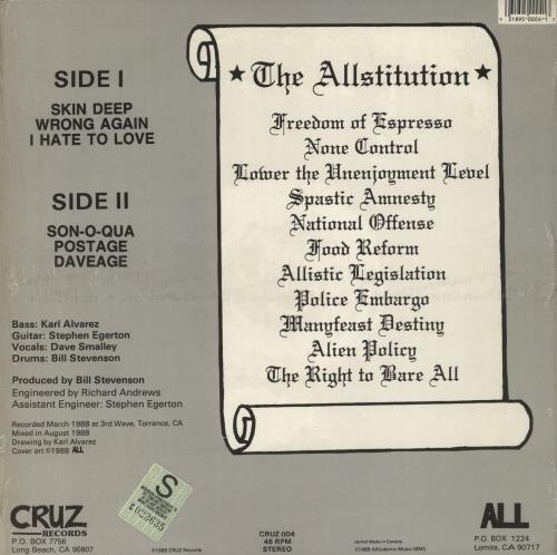 All Allroy For Prez 12" vinyl single (12 inch record / Maxi-single) US AX912AL863028