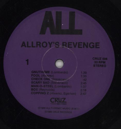 All Allroy's Revenge vinyl LP album (LP record) US AX9LPAL585502